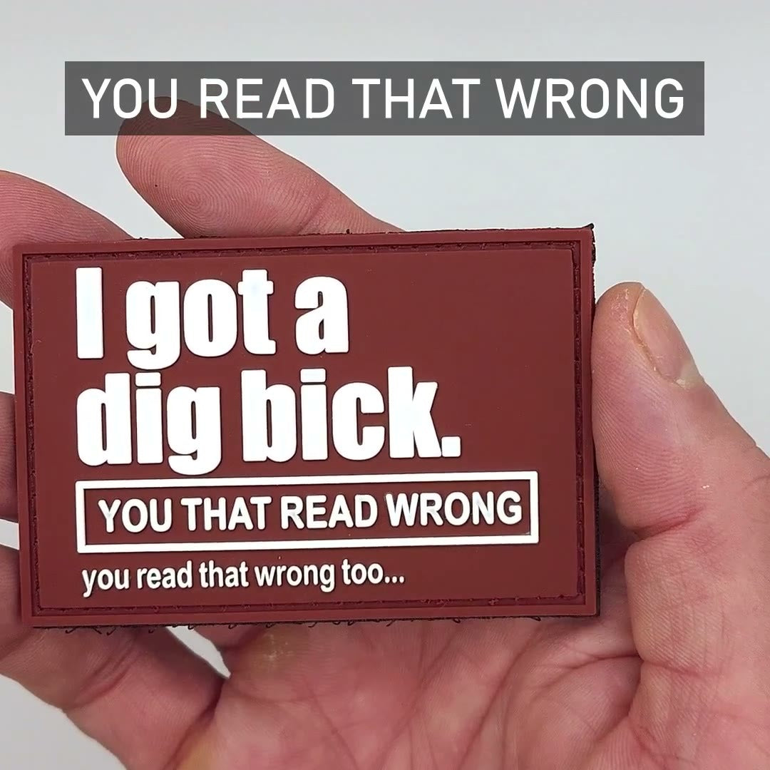 "You Read That Wrong" PVC Morale Patch video