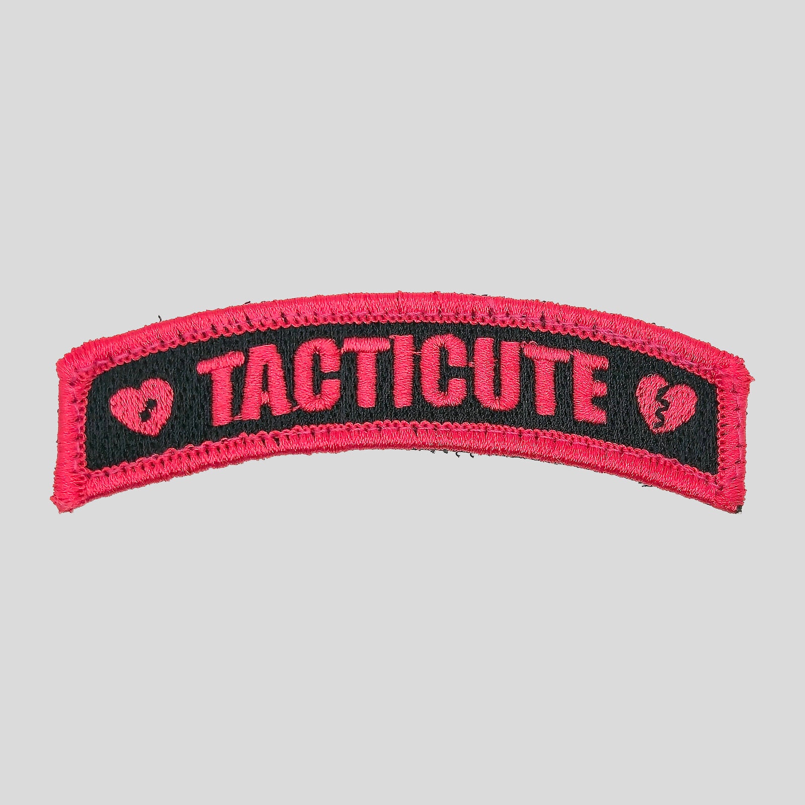 Tacticute black and pink embroidered morale tab by Mojo Tactical