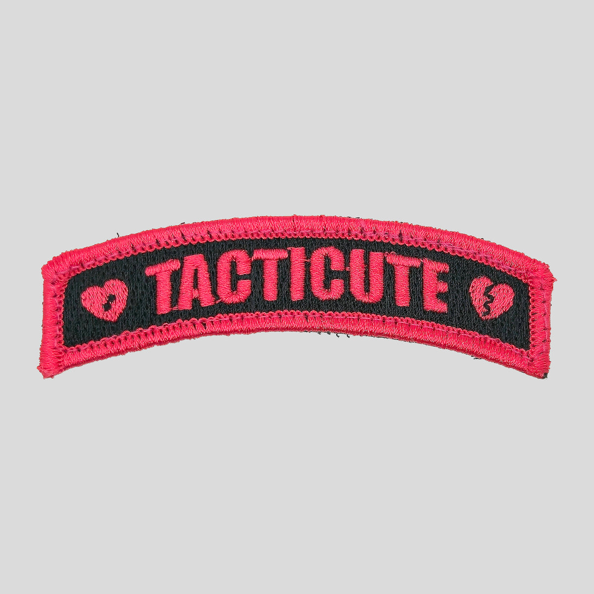 Tacticute black and pink embroidered morale tab by Mojo Tactical