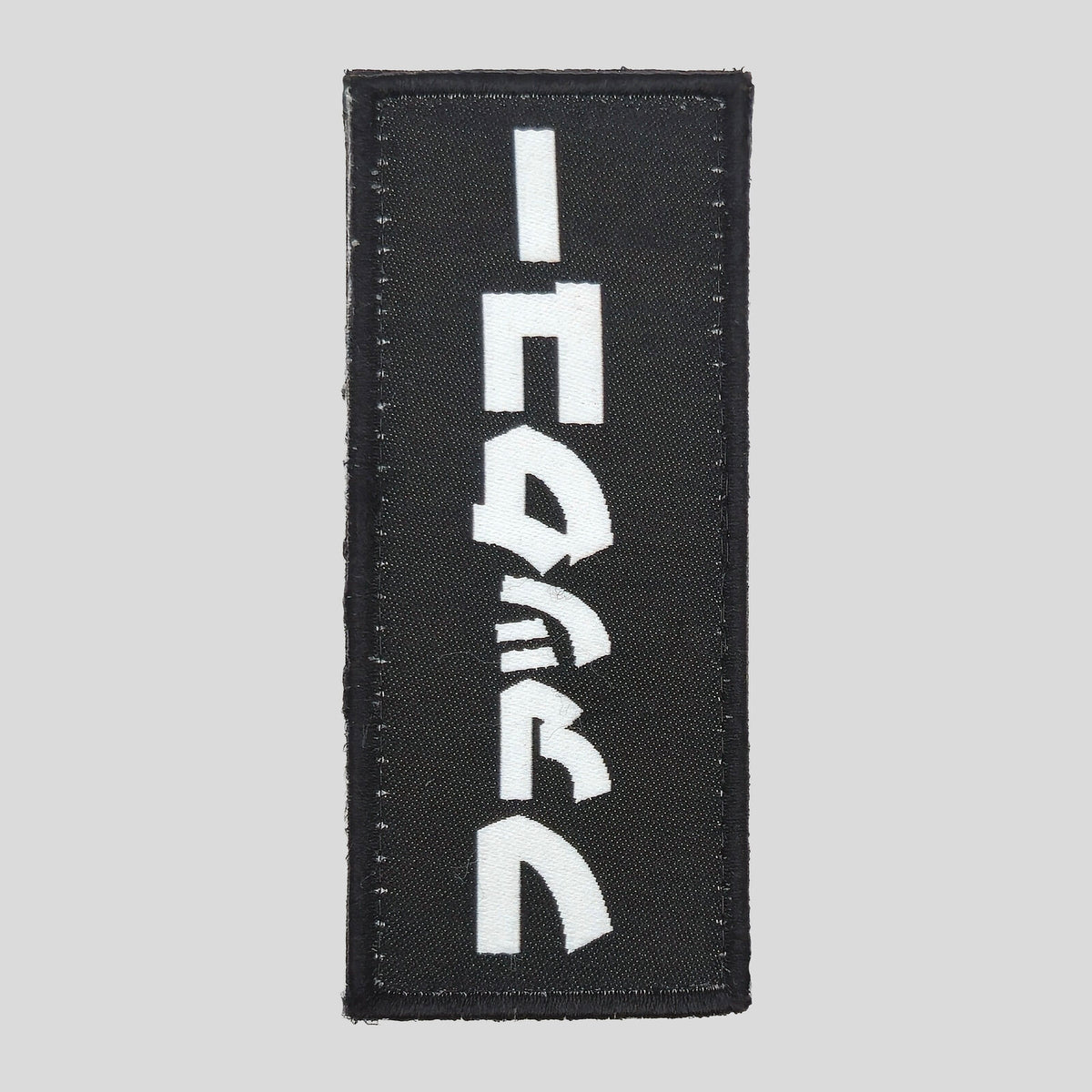 Lost in Translation katakana woven morale patch by Tactical Hostyle, vertical view