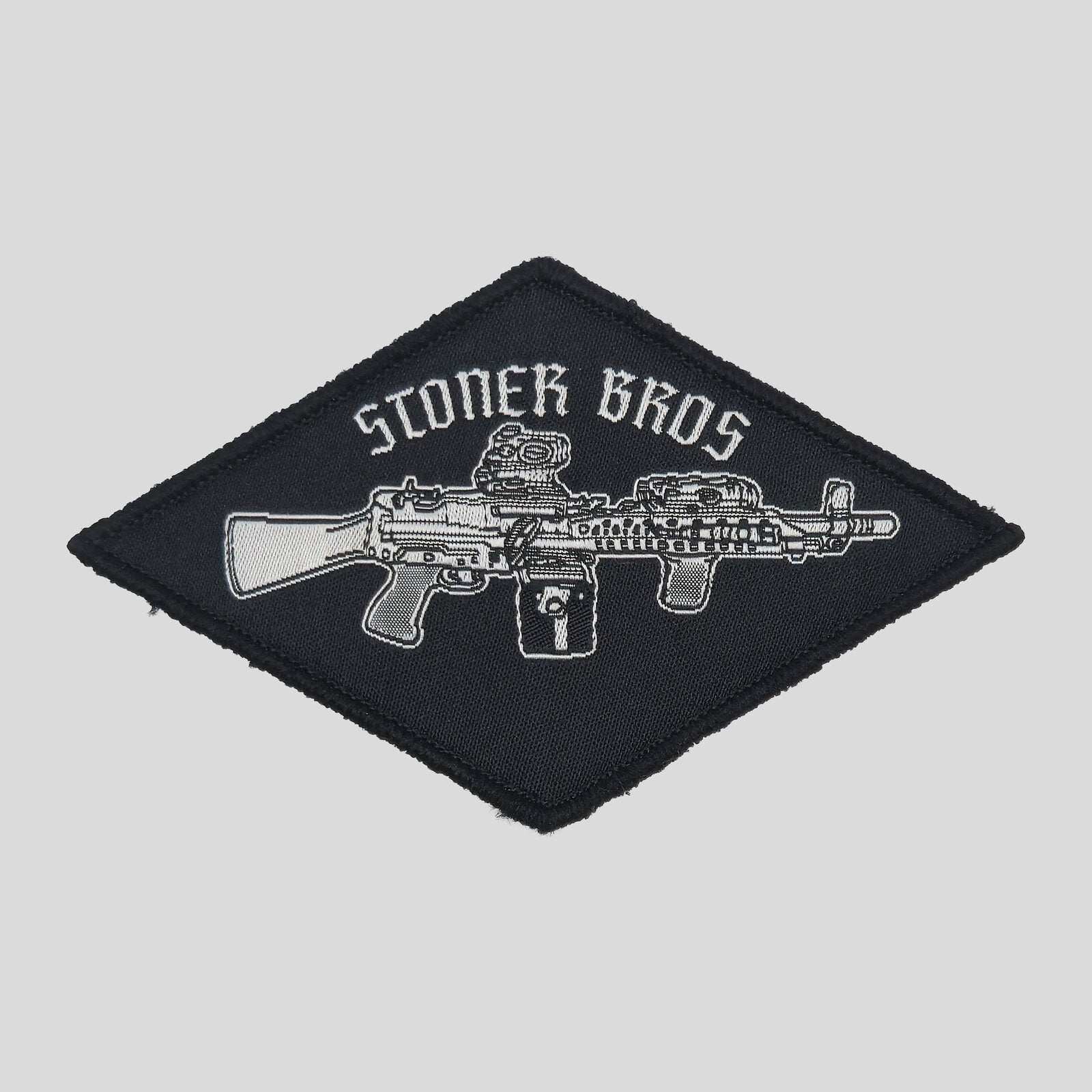 Stoner Bros belt-fed machine gun woven morale patch by Tactical Hostyle