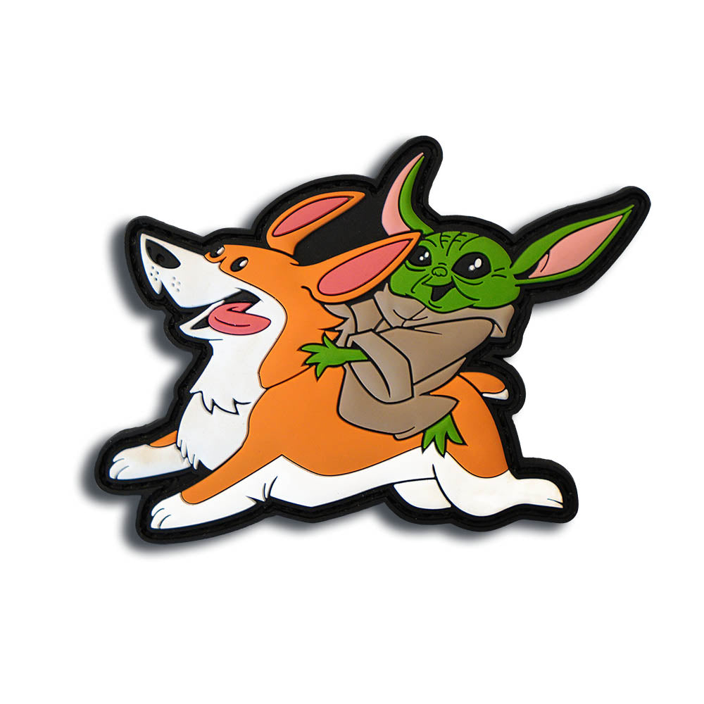 "Corgi's Gone Wild" - The Baby Alien & Corgi PVC Morale Patch