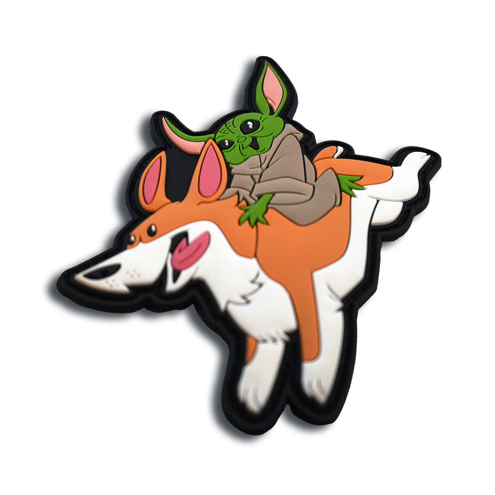 Baby Alien & Corgi Space Duo PVC Morale Patch, photo 2