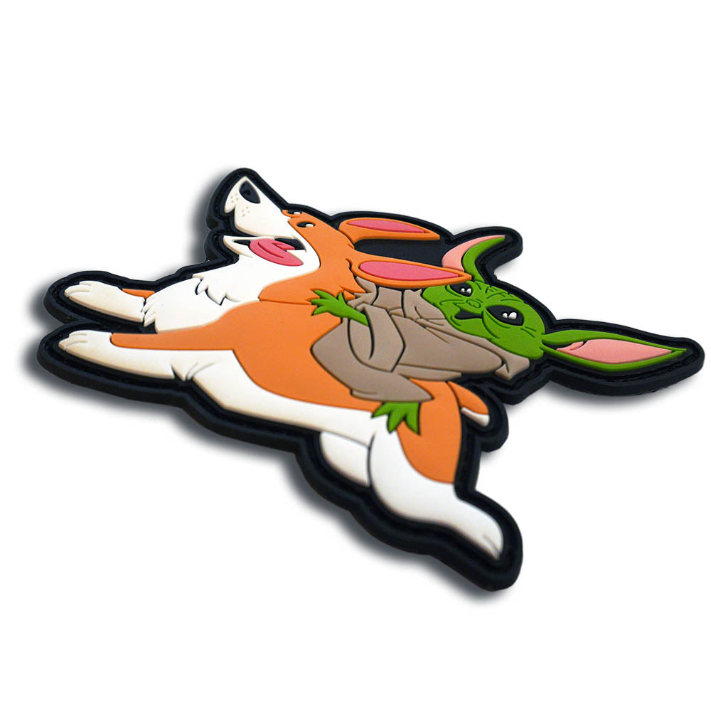 Baby Alien & Corgi Space Duo PVC Morale Patch, photo 4