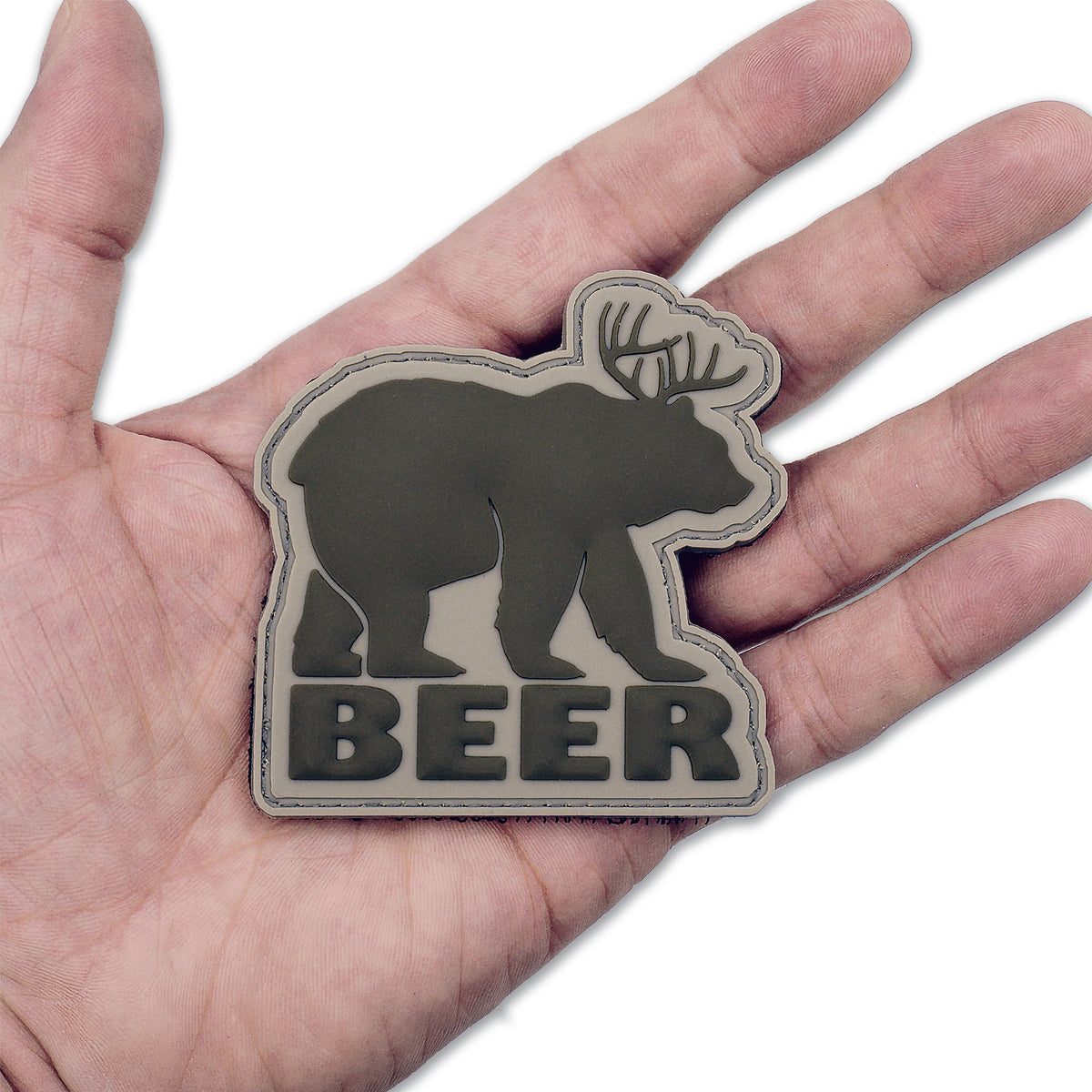 Mythical "BEER" Bear Deer Creature PVC Morale Patch, photo 2