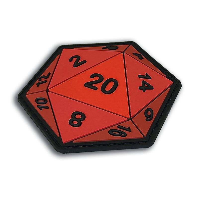 "Natural 20" -  The D20 Dice PVC Morale Patch