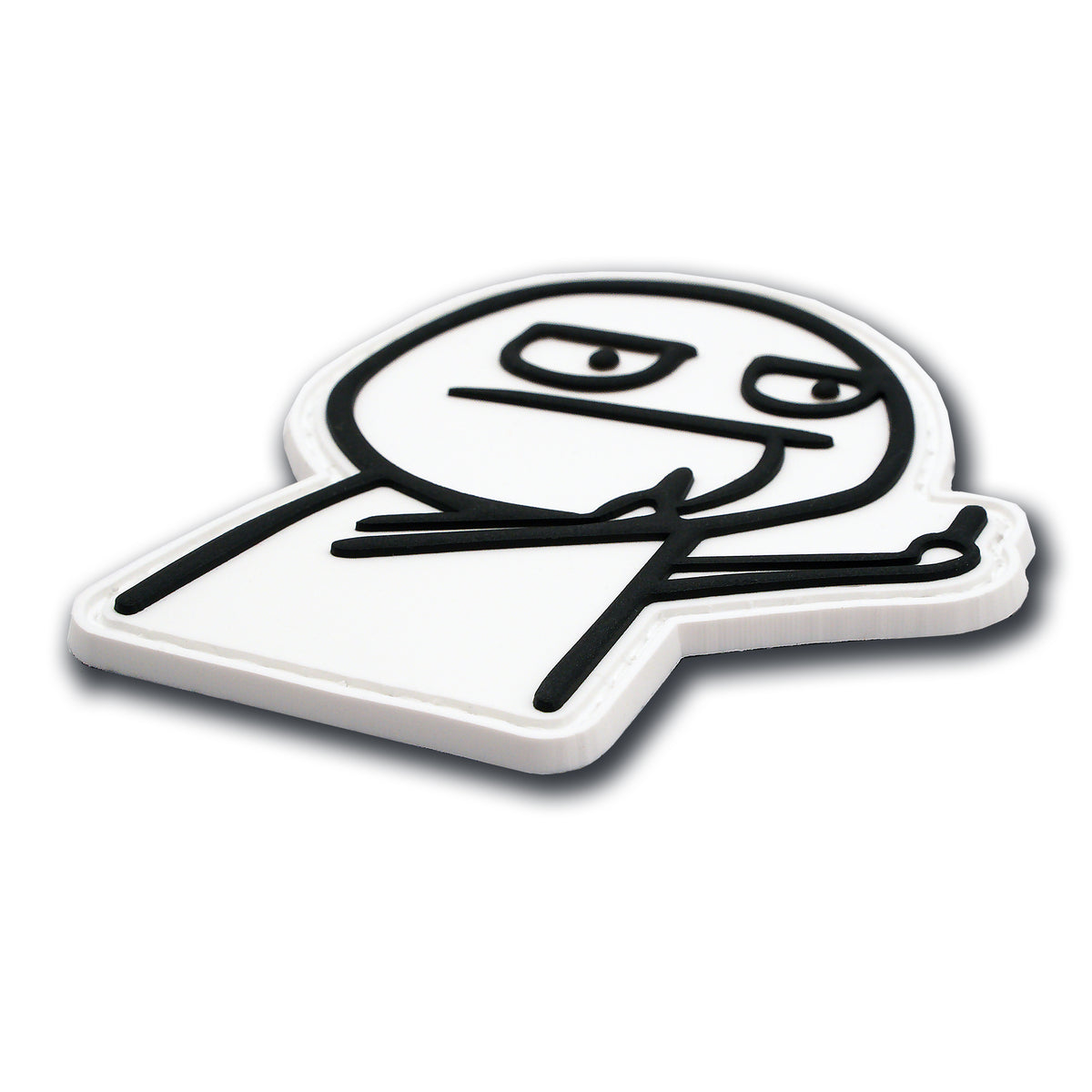 Middle Finger Meme Guy Glow in the Dark PVC Morale Patch, photo 4