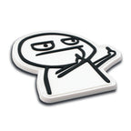 Middle Finger Meme Guy Glow in the Dark PVC Morale Patch, photo 5