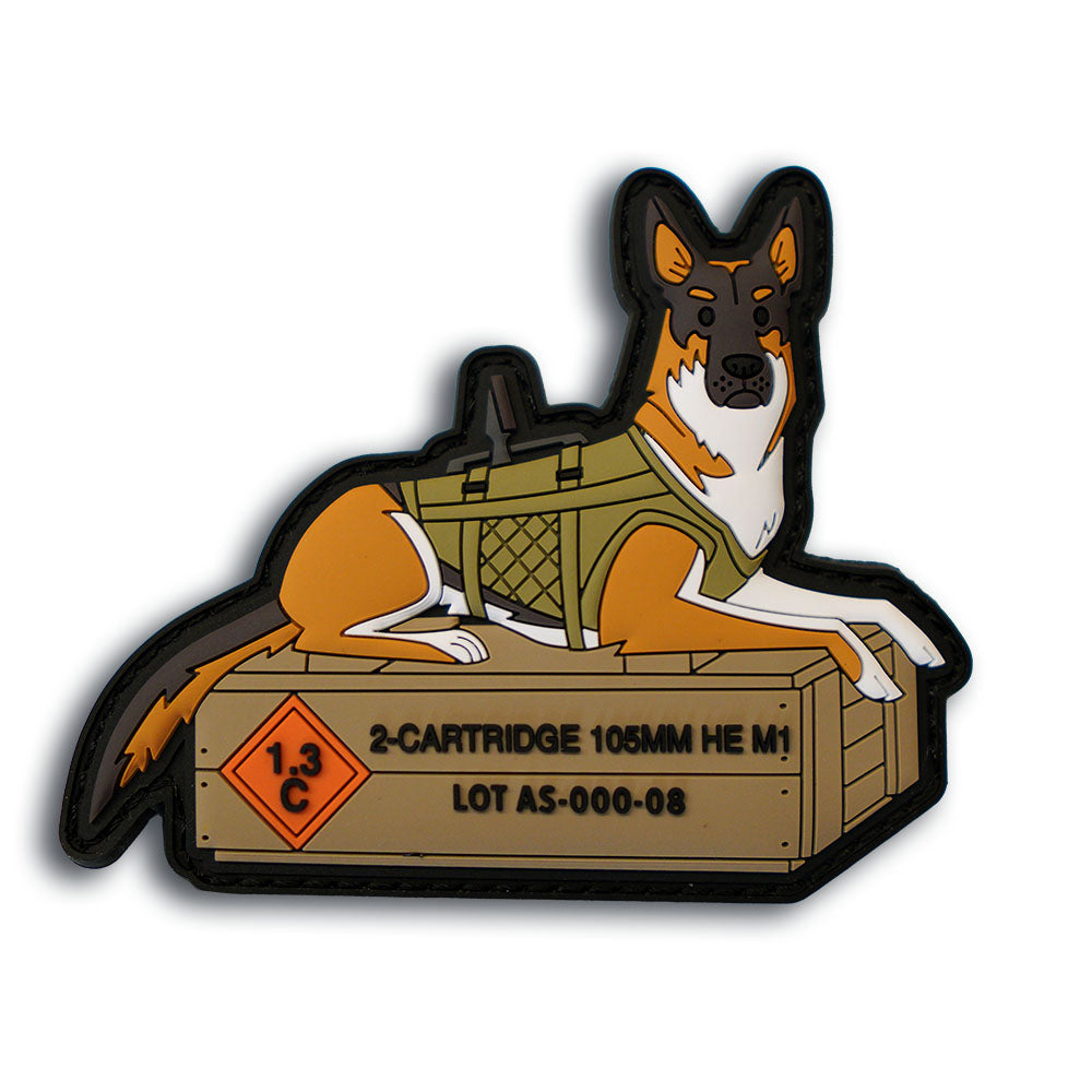 German Shepherd K9 tactical dog PVC morale patch by Patch Fiend