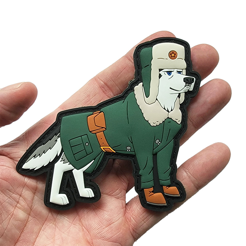 Siberian Husky Soldier PVC Morale Patch, photo 2