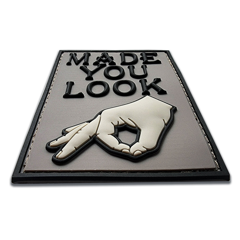 "Made You Look" Circle Game PVC Morale Patch, photo 4