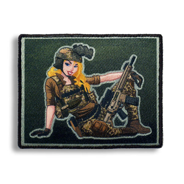 "Sam" - The Blonde Navy Seal Modern Pinup Girl Embroidery Morale Patch
