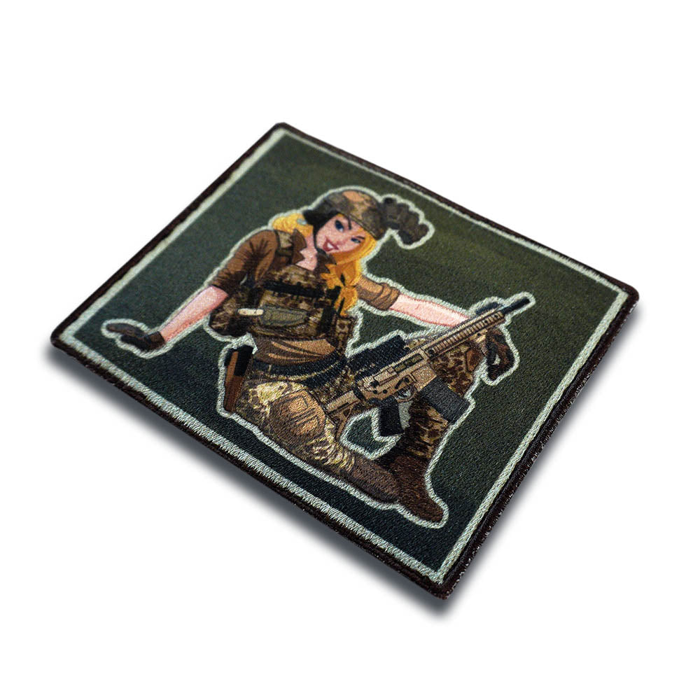 Navy SEAL Modern Pin-Up Girl Embroidered Morale Patch, photo 2