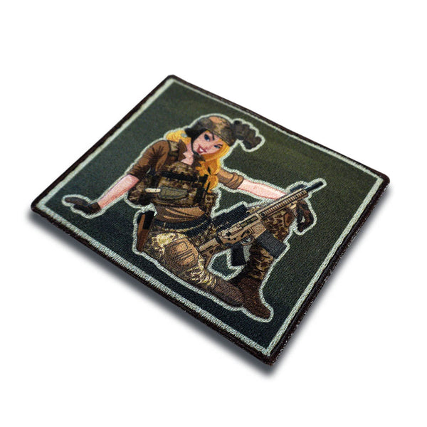 "Sam" - The Blonde Navy Seal Modern Pinup Girl Embroidery Morale Patch