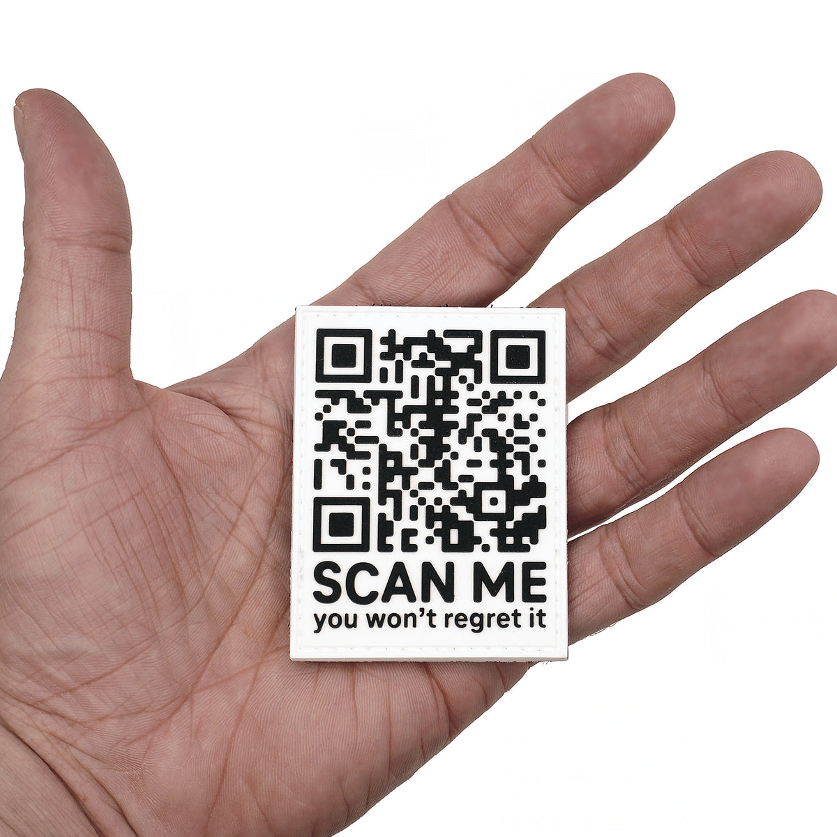 Rick Roll QR Code "Scan Me" PVC Morale Patch, photo 2