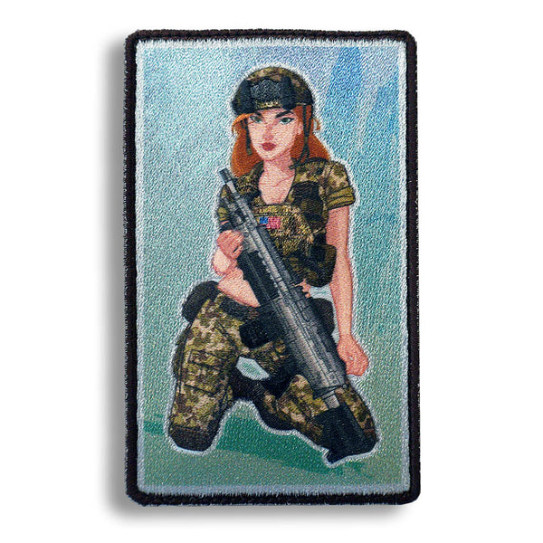 "Ali" - The Ginger US Army Ranger Modern Pin-up Girl Embroidery Morale Patch