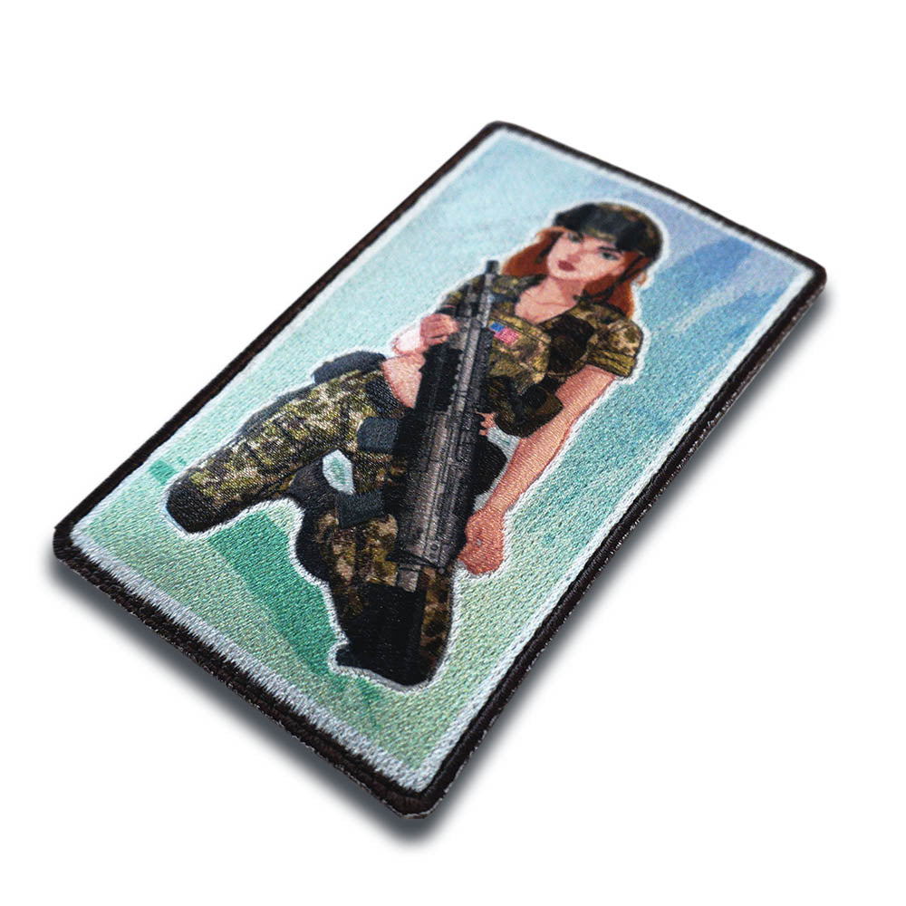 US Army Ranger Modern Pin-Up Girl Embroidered Morale Patch, photo 2