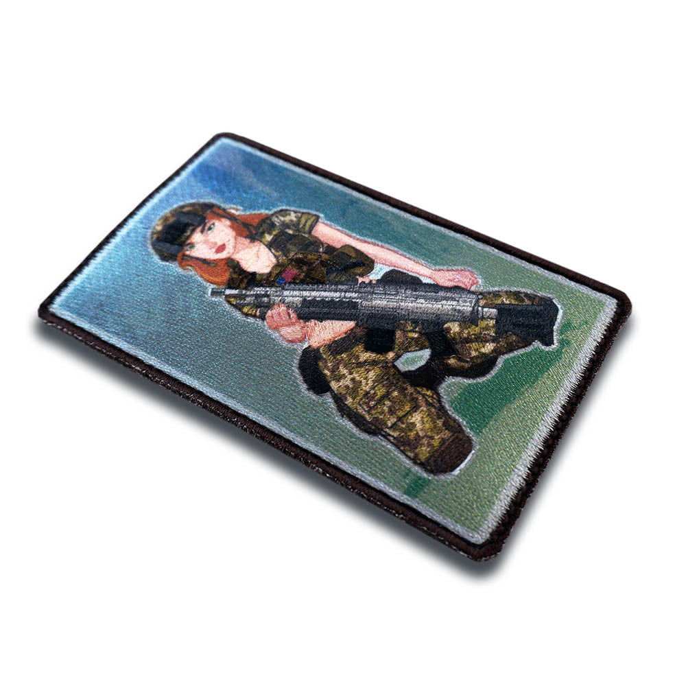 US Army Ranger Modern Pin-Up Girl Embroidered Morale Patch, photo 4