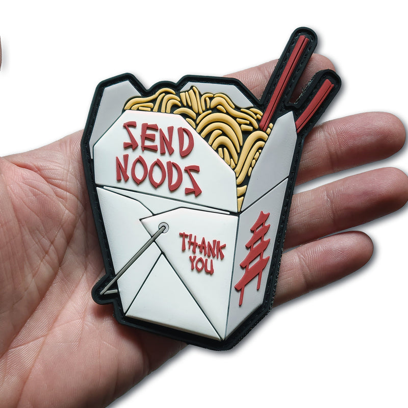 Send Noodz- Chinese Takeout Food Box PVC Morale Patch