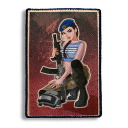 "Alex" - The Brunette Russian Spetsnaz Modern Pin-up Girl Embroidery Morale Patch