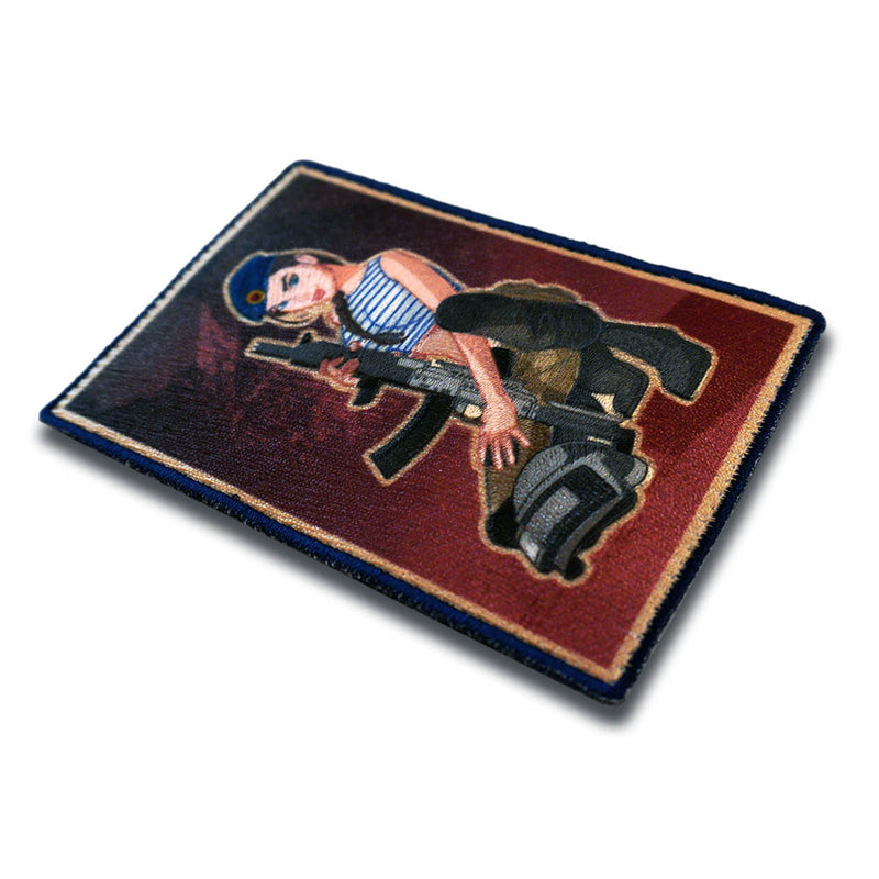 Modern Pinup Girl - the Brunette Russian Spetsnaz Embroidery Morale Patch