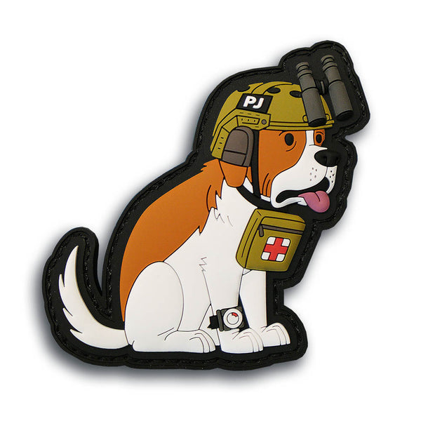 "Giovanni" The Pararescue Jumper Tactical Dog St. Bernard PVC Morale Patch