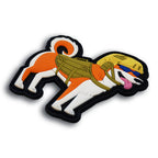 Tactical Shiba Inu dog PVC morale patch by Patch Fiend, detail view
