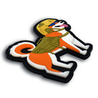 Tactical Shiba Inu dog PVC morale patch by Patch Fiend, angled view